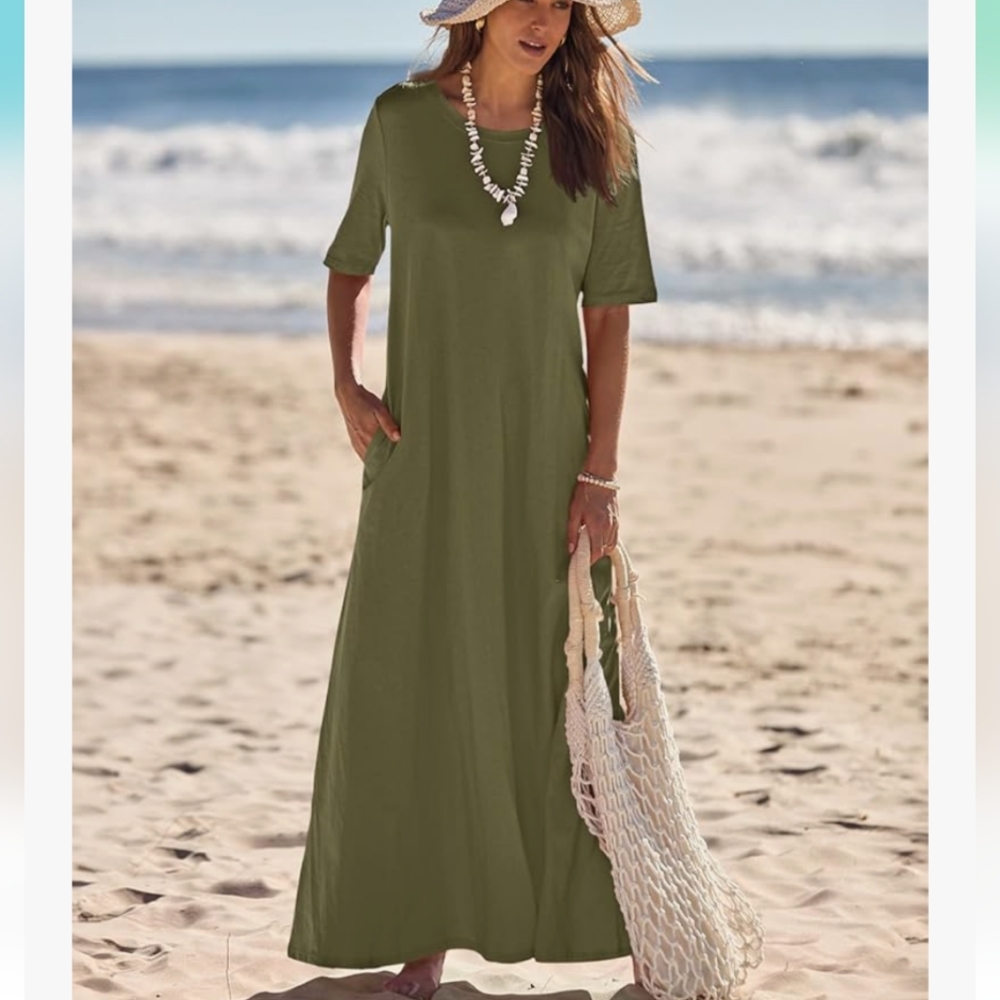Maxi Short Sleeve T-shirt Dress